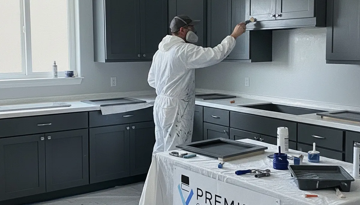 Cabinet painting in Modesto, CA for durable, updated kitchen cabinets on Central Valley homes