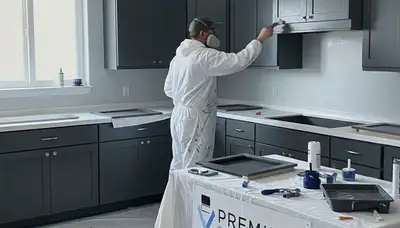 Cabinet painting in Modesto, CA for durable, updated kitchen cabinets on Central Valley homes