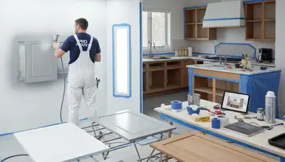 Cabinet painting service in Modesto, CA for durable, updated kitchen cabinets