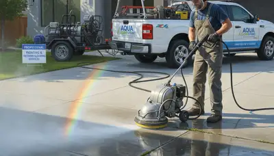 Concrete pressure cleaning in Modesto, CA for driveways, patios, and walkways by Modesto Paint Pros