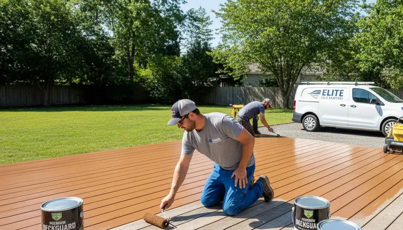 Deck painting service in Modesto, CA for durable wood deck protection and weather resistance