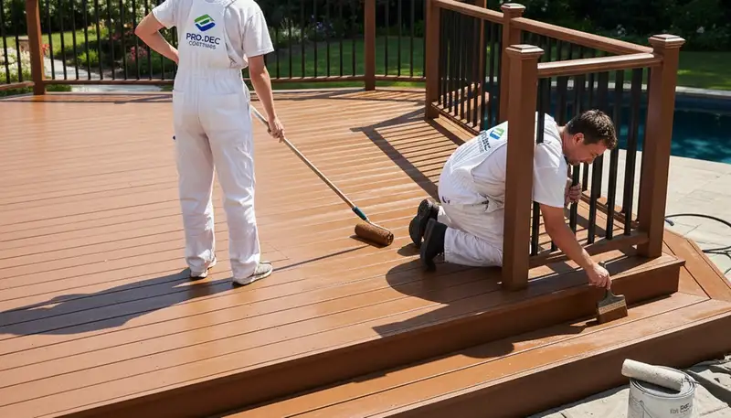 Deck painting service in Modesto, CA with durable wood coating for weather protection