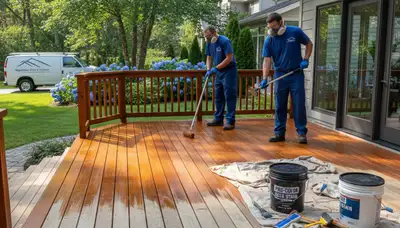 Deck staining service in Modesto, CA to protect and refresh wood decks in the Central Valley sun