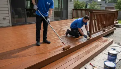 Deck staining service in Modesto, CA protecting wood and enhancing natural color