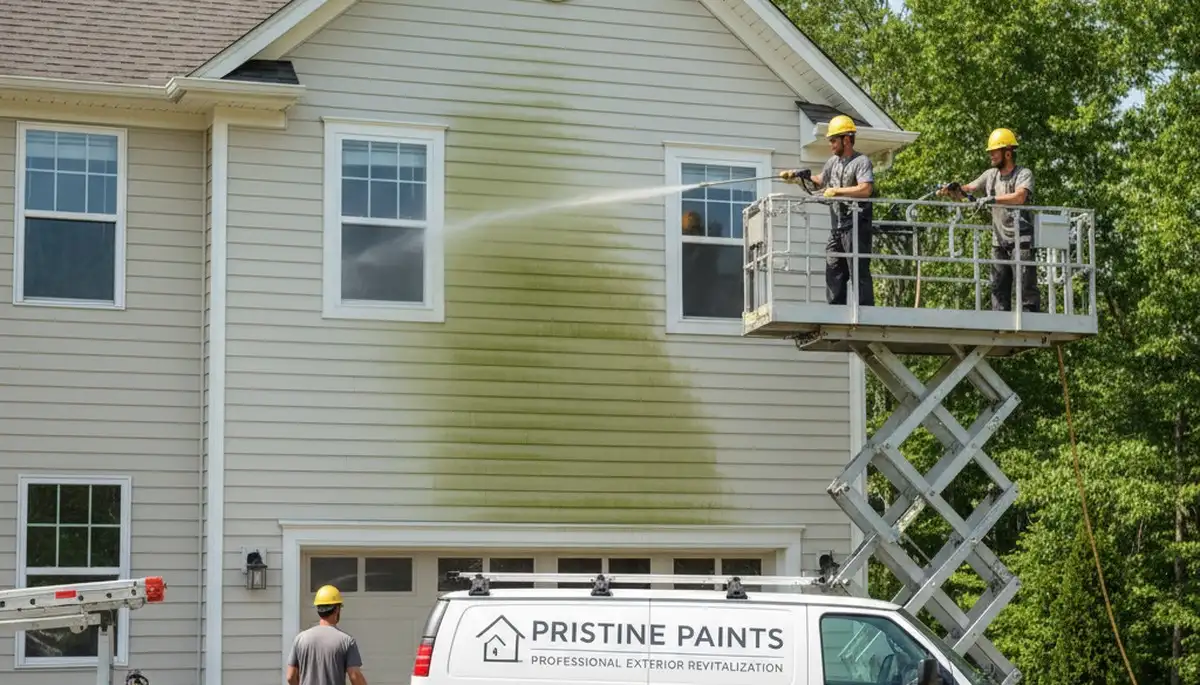 Vinyl siding pressure cleaning for Modesto, CA home exterior by Modesto Paint Pros